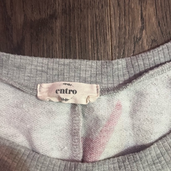 entro Pink Star-Print Midi Dress with Navy & Gold Accents - Picture 2 of 2